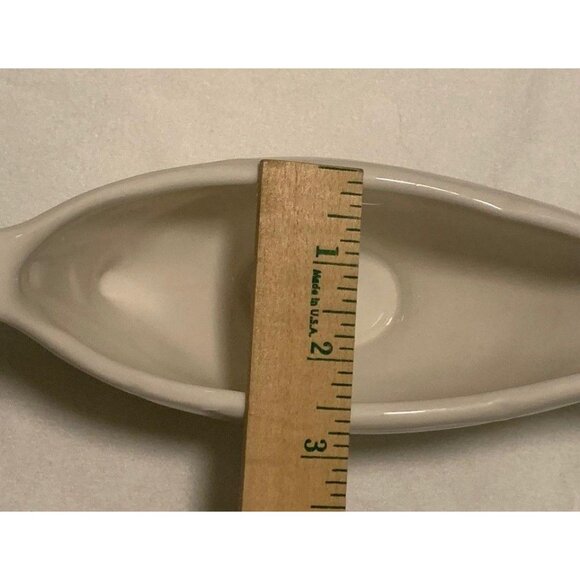 Vintage Homer Laughlin Gravy Boat Eggshell Sauce Boat Embossed Serving Handle - Picture 12 of 12
